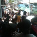 Pensioners line up