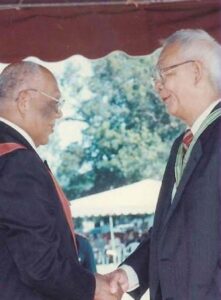 Receiving the Order of Distinction from the Governor General of Jamaica, 2000