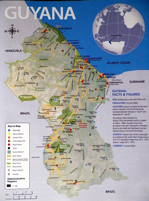 Map of Guyana