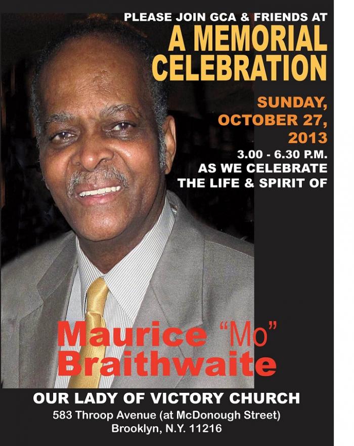 Maurice "Mo" Braithwaite Memorial Celebration