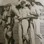 Donald Bradman as he left the field during his epic 452 runs not out