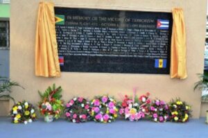 Cubana Flight 455 monument on the Turkeyen Campus of the University of Guyana