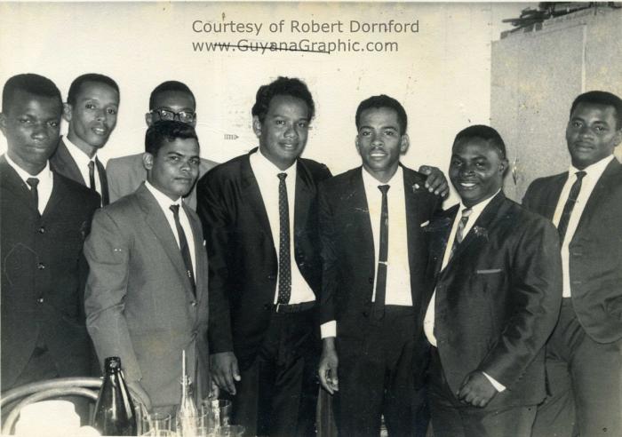 L-R front row: Jerome Amsterdam (deceased), Dahram Dookie, Robert Dornford, C. Dundas, M. Edwards and A. Hunte