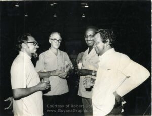 Opening of CIDA (Canadian International Development Agency) Hangar- R to L: Robert Dornford, Lanny Abrams, CIDA Engineer