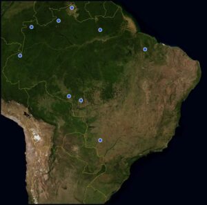 Map of the lost tribes of the Amazon
