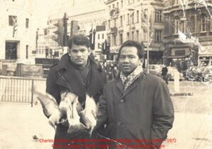 Charles Hutson and Robert Dornford at Trafalgar Square London.—1972