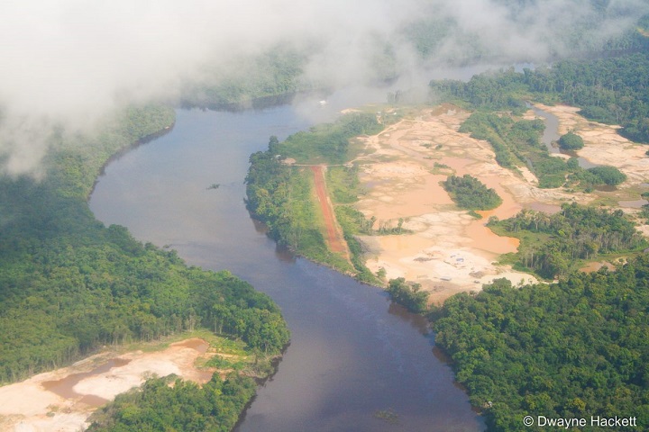 Olive Creek airstrip located at the junction of the Kurupung and Mazaruni Rivers