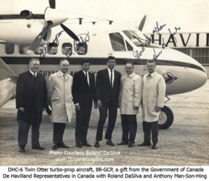 8R-GCP, Gift from the Government of Canada - DeHavilland Reps, Roland DaSilva and Anthony Man-Son-Hing in Canada