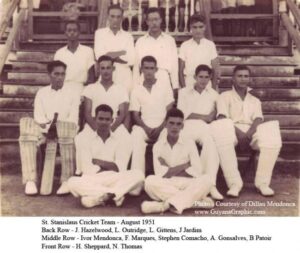 Saint Stanislaus Cricket Team - August 1951