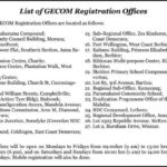 gecom registration offices