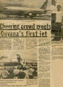 Cheering Crowd Greets Guyana’s First Jet