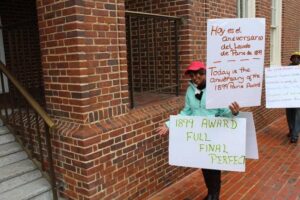 Guyanese Protesting outside the Venezuelan Embassy in Washington DC