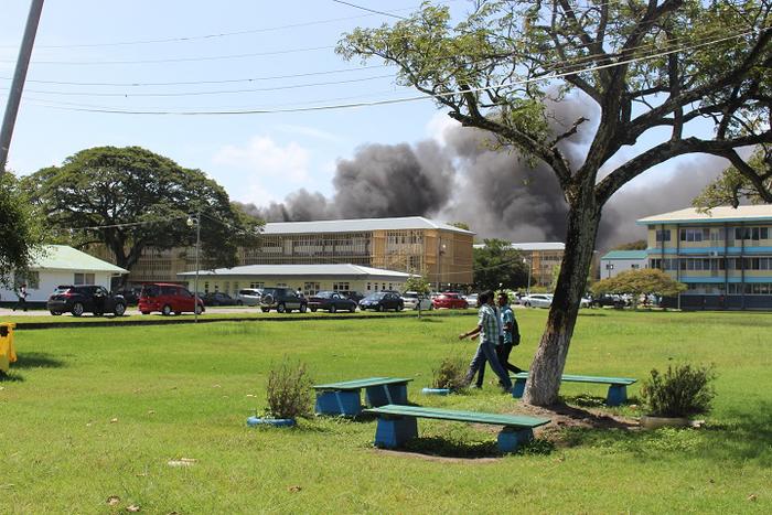 Fire at the University of Guyana