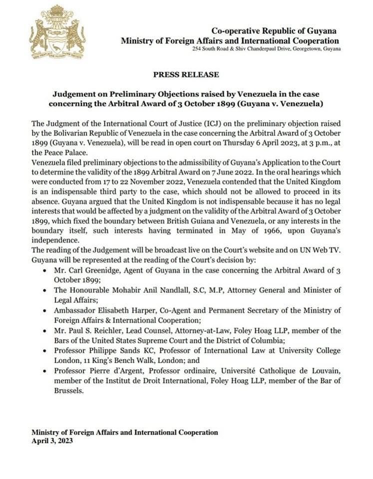 The International Court of Justice (ICJ) delivers its Judgment in the