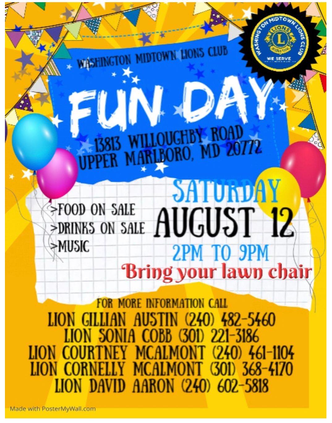 Washington Midtown "Lions Club Fun Day" 2023