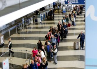 TSA screening line