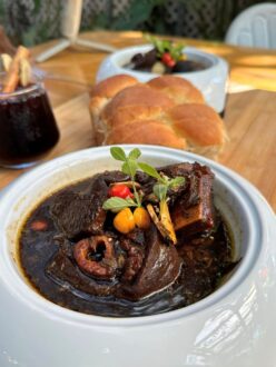 Pepperpot and homemade bread