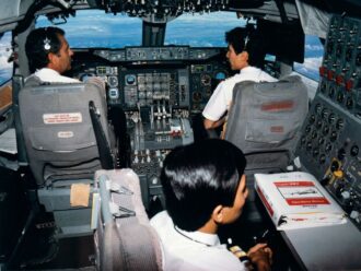 Captain Michael Pacheco and crew over Austria in 1987